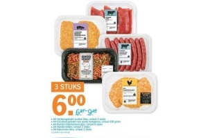 diverse soorten vlees