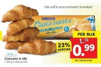 belbake croissants in blik