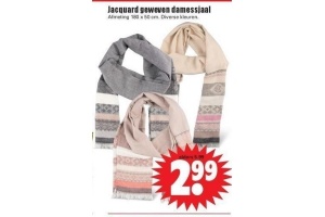 jacquard geweven damessjaal