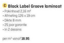 black label groove laminaat