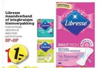 libresse maandverband of inlegkruisjes