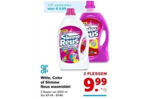 witte color of slimme reus wasmiddel