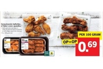 gemarineerde kipfluifjes of beter leven sparenribs