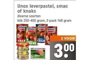 unox leverpastei smac of knaks