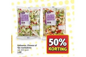 italiaanse chinese of fijn roerbakmix