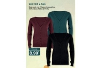 vest met v hals