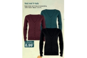 vest met v hals
