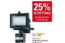 25 korting op alle buitenverlichting