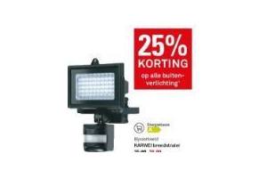 25 korting op alle buitenverlichting