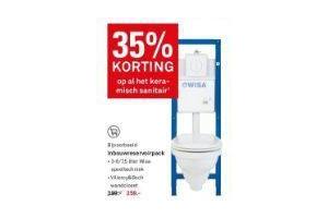 35 korting op al het keramisch sanitair