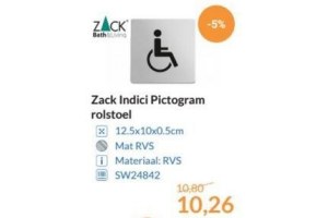 zack indici pictogram rolstoel