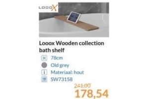 looox wooden collection bath shelf
