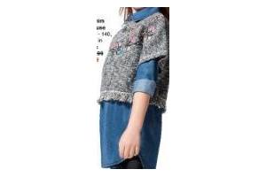 poncho en denim blouse