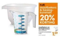 maatbekers en beslagkommen