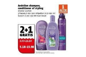 andrelon shampoo conditioner of styling