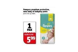 pampers premium protection new baby of babydry pants