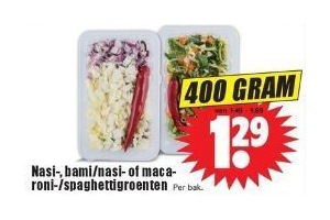 nasi bami nasi of maca roni spaghettigroenten