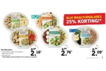 alle maaltijdsalades nu 25 korting