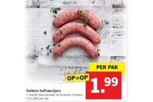 varkens kalfsaucijzen