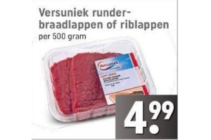 versuniek runderbraadlappen of riblappen