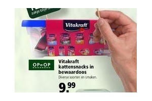 vitakraft kattensnacks in bewaardoos