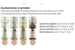 zoutvarianten in grinders