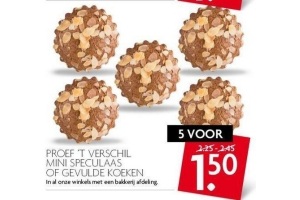 proef t verschil mini speculaas of gevulde koeken