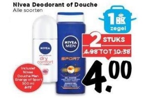 nivea deodorant of douche