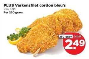 plus varkensfilet cordon bleu s