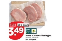 plus varkensfiletlapjes