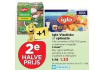 iglo vissticks of spinazie