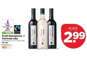 plus biologische of fairtrade wijn
