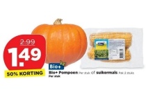 bio pompoen of suikermais