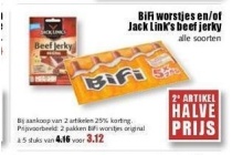 bifi worstjes en of jack link s beef jerky