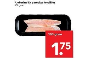 ambachtelijke gerookte forelfilet
