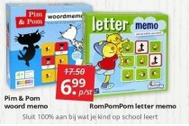 pim en pom woord memo of rompompom letter memo