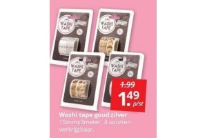 washi tape goud en zilver