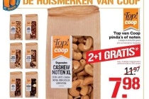 top van coop pinda s of noten nu 2 1 gratis