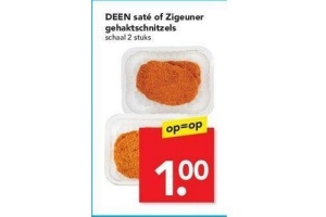 deen sate of zigeuner gehaktschnitzels