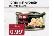 tonijn met groente