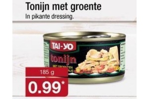 tonijn met groente