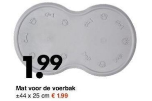 mat voor de voerbak