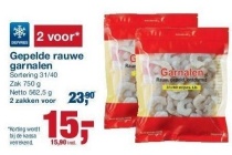 gepelde rauwe garnalen