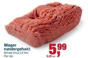 mager rundergehakt