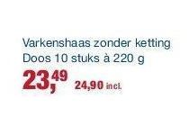 varkenshaas zonder ketting