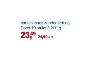 varkenshaas zonder ketting
