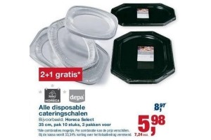 alle disposable cateringschalen