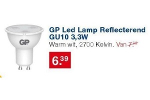 gp led lamp reflecterend gu10 3 3w