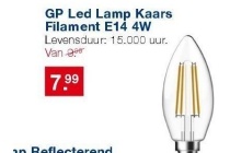 gp led lamp kaars filament e14 4w