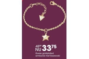 guess goldplated armband met swarovski